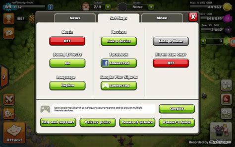 clash of clans change my name.